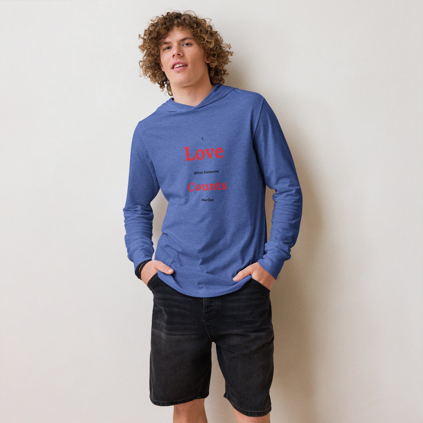 Love Counts Hooded long-sleeve tee